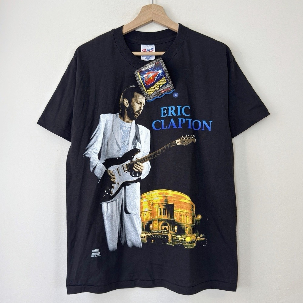 Vintage Eric Clapton 1993 Winterland Rock Express Black Tee Shirt NWT - Large